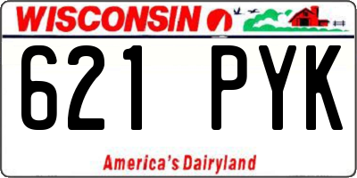 WI license plate 621PYK