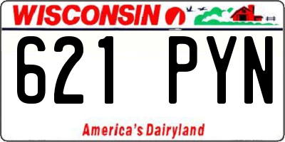 WI license plate 621PYN