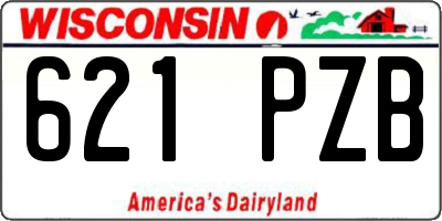 WI license plate 621PZB