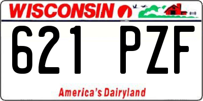 WI license plate 621PZF