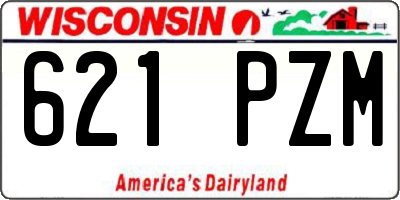 WI license plate 621PZM