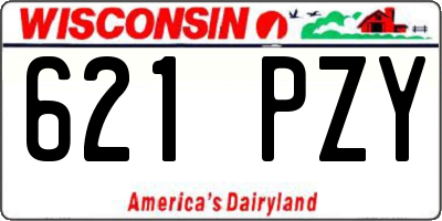 WI license plate 621PZY