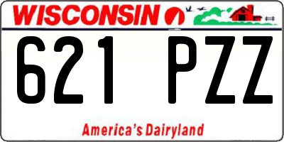 WI license plate 621PZZ