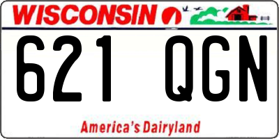 WI license plate 621QGN