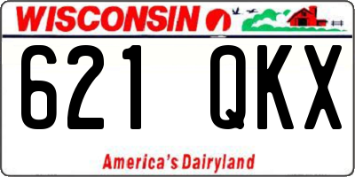 WI license plate 621QKX