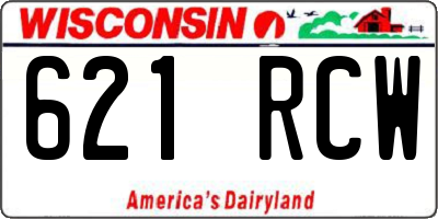 WI license plate 621RCW