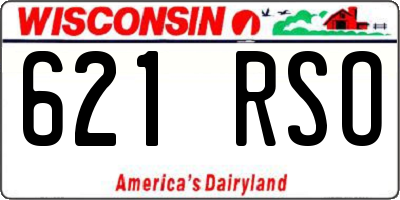 WI license plate 621RSO