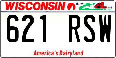 WI license plate 621RSW
