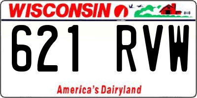 WI license plate 621RVW