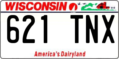 WI license plate 621TNX