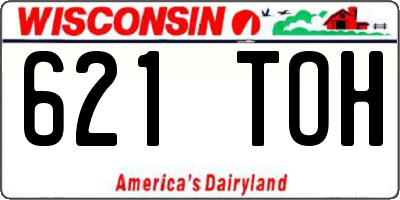 WI license plate 621TOH