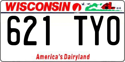 WI license plate 621TYO