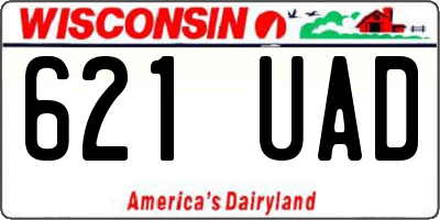 WI license plate 621UAD