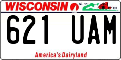 WI license plate 621UAM