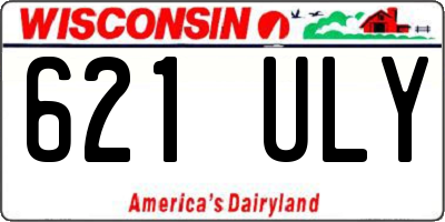 WI license plate 621ULY