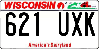 WI license plate 621UXK