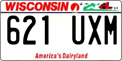 WI license plate 621UXM