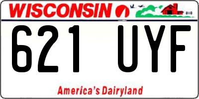 WI license plate 621UYF
