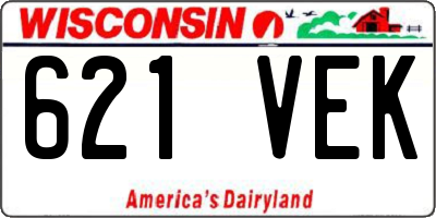 WI license plate 621VEK