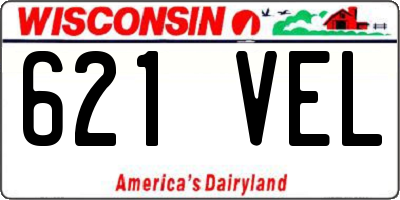 WI license plate 621VEL