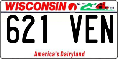 WI license plate 621VEN