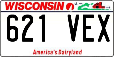 WI license plate 621VEX