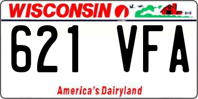 WI license plate 621VFA