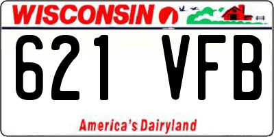 WI license plate 621VFB