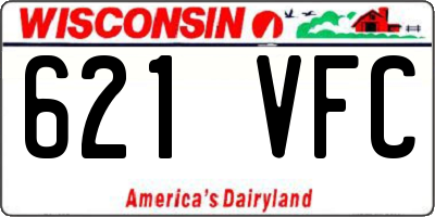 WI license plate 621VFC