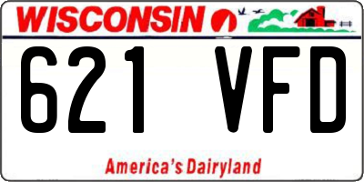 WI license plate 621VFD