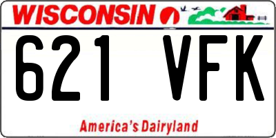 WI license plate 621VFK