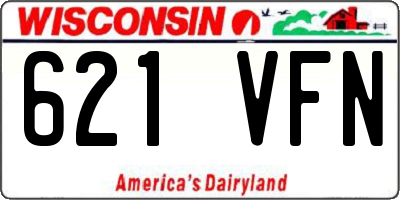 WI license plate 621VFN
