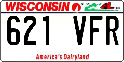 WI license plate 621VFR