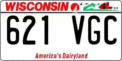 WI license plate 621VGC