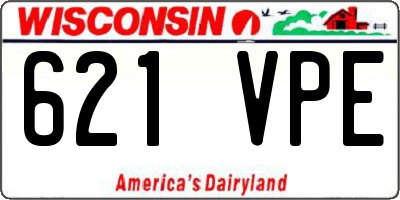 WI license plate 621VPE
