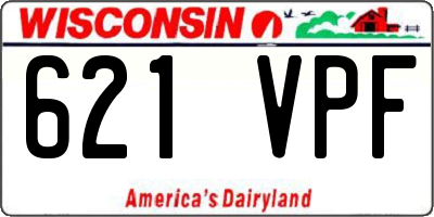 WI license plate 621VPF