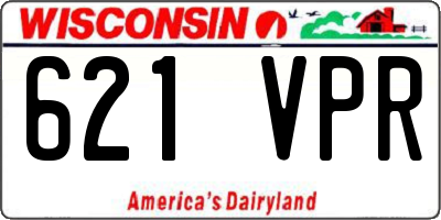 WI license plate 621VPR