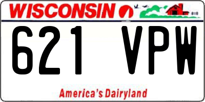 WI license plate 621VPW