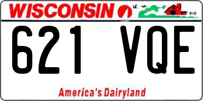 WI license plate 621VQE