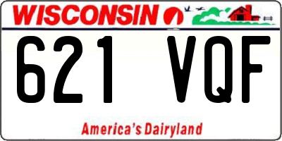 WI license plate 621VQF