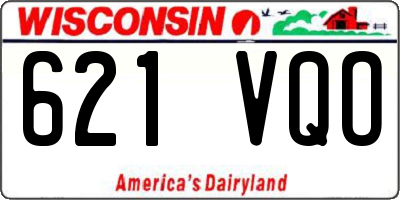 WI license plate 621VQO
