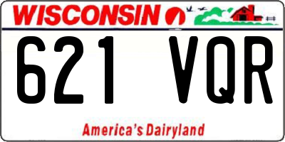 WI license plate 621VQR