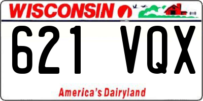 WI license plate 621VQX