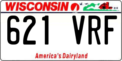 WI license plate 621VRF
