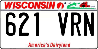WI license plate 621VRN