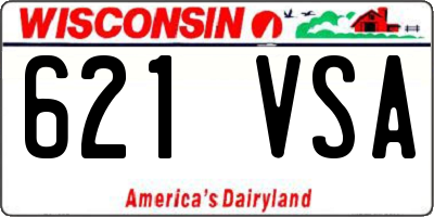 WI license plate 621VSA