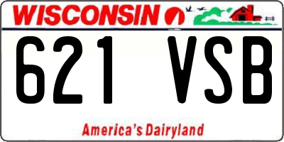 WI license plate 621VSB