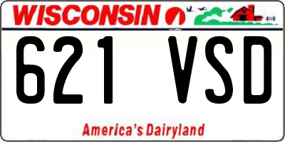 WI license plate 621VSD