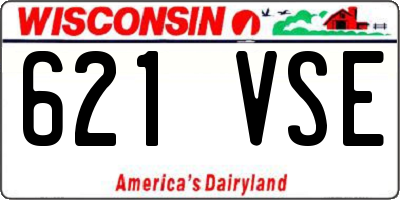 WI license plate 621VSE