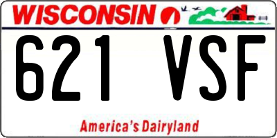 WI license plate 621VSF
